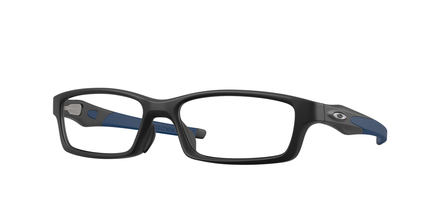 Oakley Optical CROSSLINK (A) OX8118 Rectangle Eyeglasses  811810-Satin Black 56-137-17 - Color Map Black