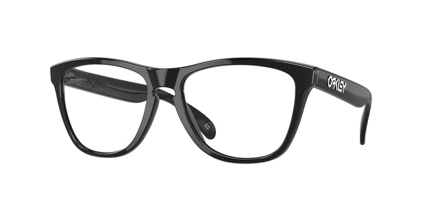 Oakley Optical FROGSKINS RX A OX8137A Square Eyeglasses  813701-Polished Black 55-138-17 - Color Map Black