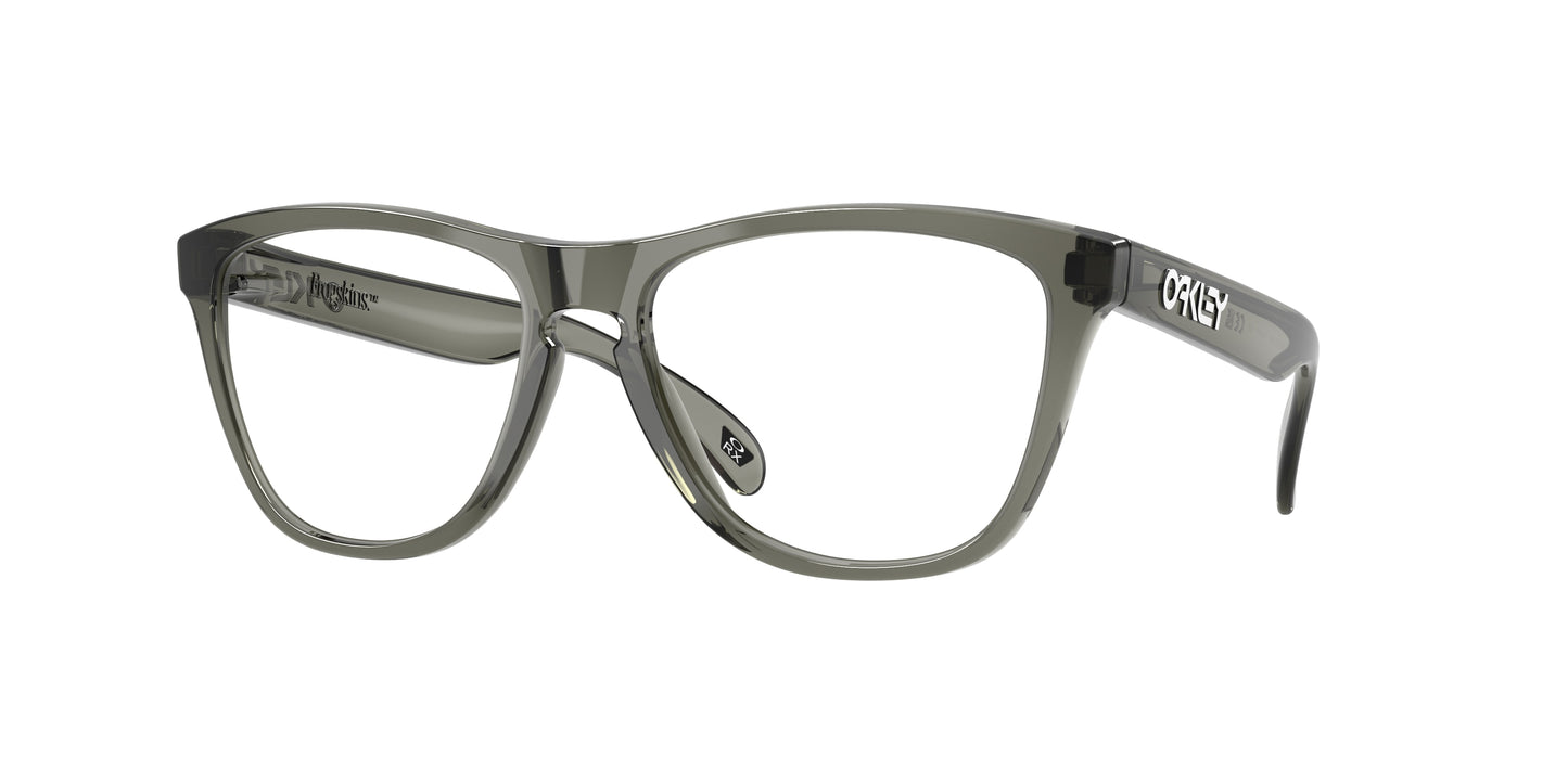 Oakley Optical FROGSKINS RX A OX8137A Square Eyeglasses  813705-Grey Smoke 55-138-17 - Color Map Grey