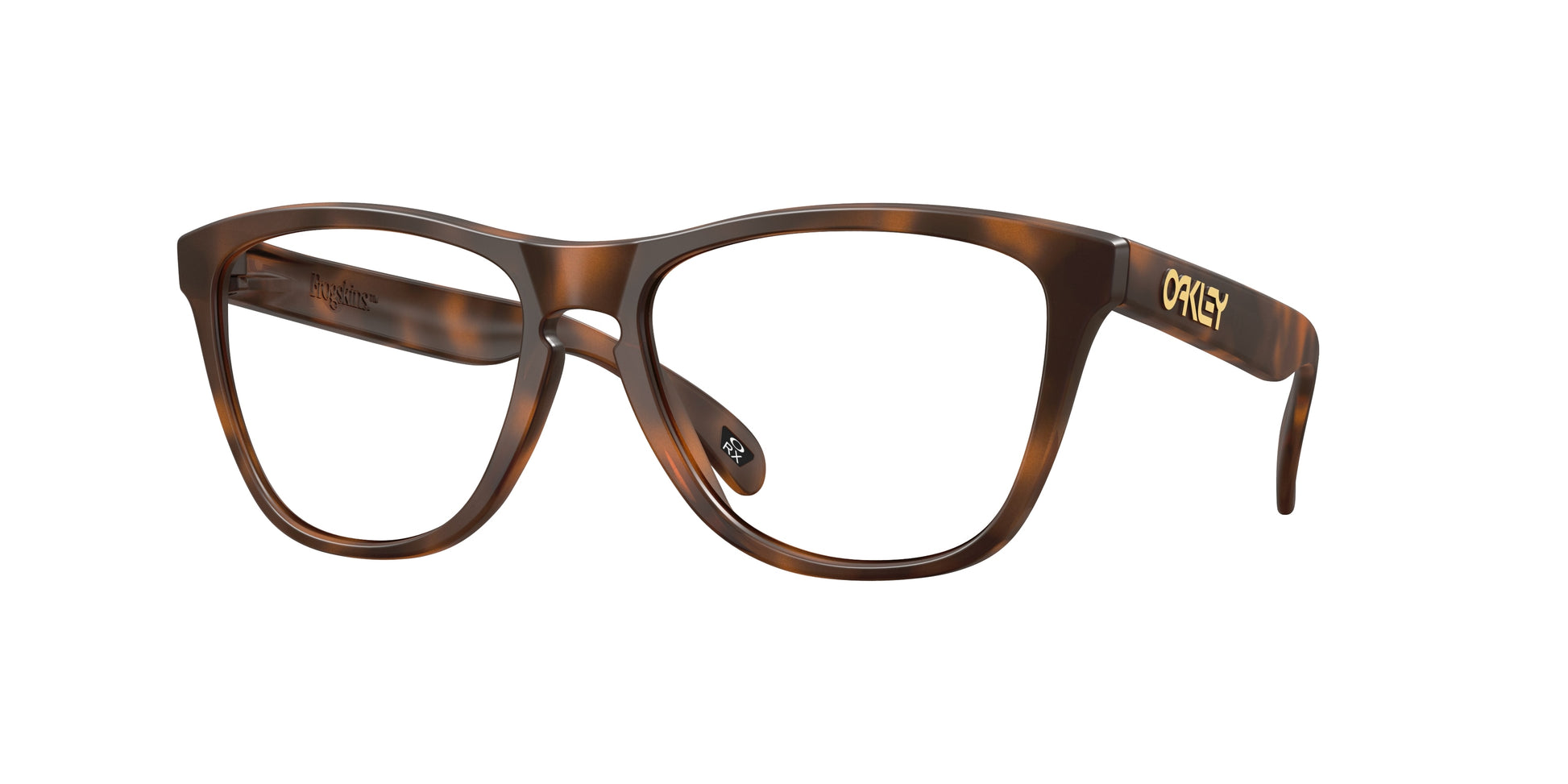 Oakley Optical FROGSKINS RX A OX8137A Square Eyeglasses  813706-Matte Brown Tortoise 55-138-17 - Color Map Brown
