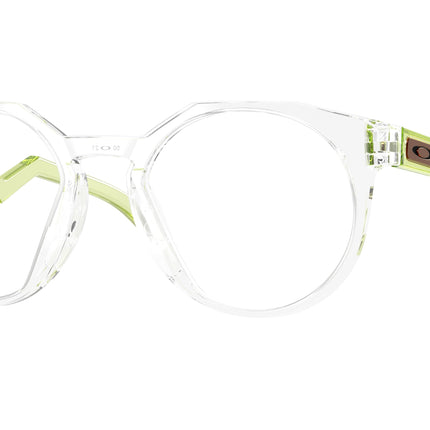 Oakley Optical HSTN RX OX8139 Round Eyeglasses  813907-Polished Clear 50-140-21 - Color Map Transparent