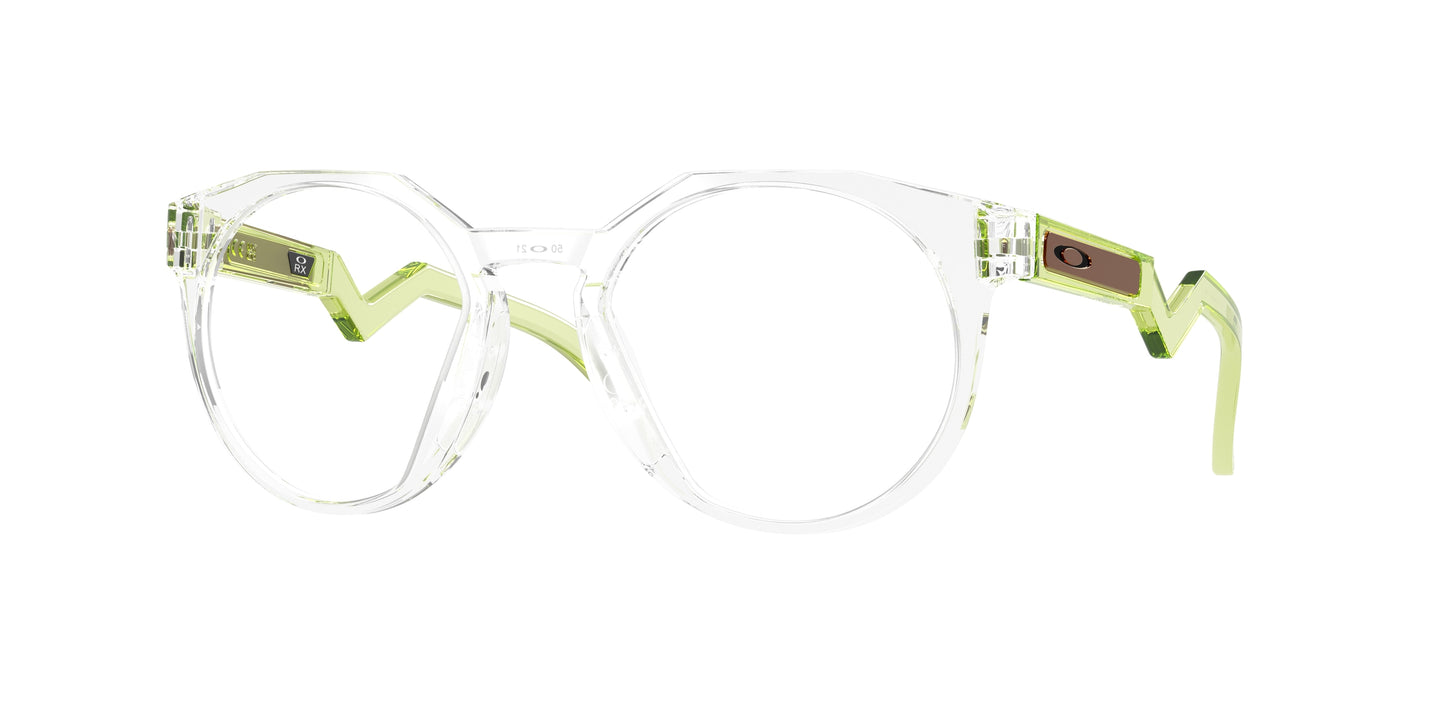 Oakley Optical HSTN RX OX8139 Round Eyeglasses  813907-Polished Clear 50-140-21 - Color Map Transparent