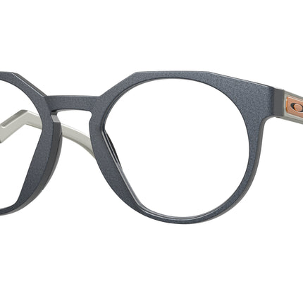 Oakley Optical HSTN RX OX8139 Round Eyeglasses  813909-Matte Blue Steel 50-140-21 - Color Map Black