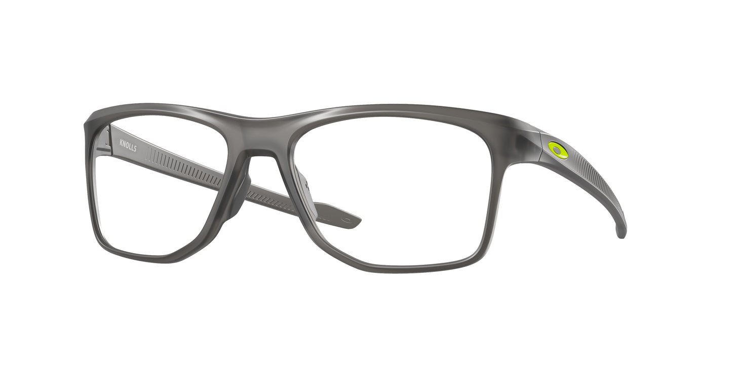 Oakley Optical KNOLLS OX8144 Rectangle Eyeglasses  814402-Satin Grey Smoke 57-143-18 - Color Map Grey