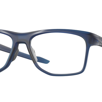 Oakley Optical KNOLLS OX8144 Rectangle Eyeglasses  814403-Satin Transparent Blue 57-143-18 - Color Map Blue