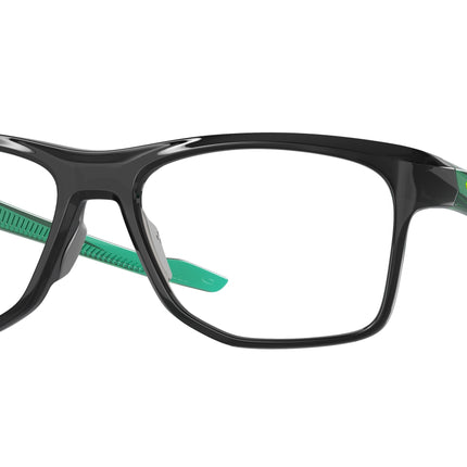 Oakley Optical KNOLLS OX8144 Rectangle Eyeglasses  814405-Polished Black Ink 57-143-18 - Color Map Black