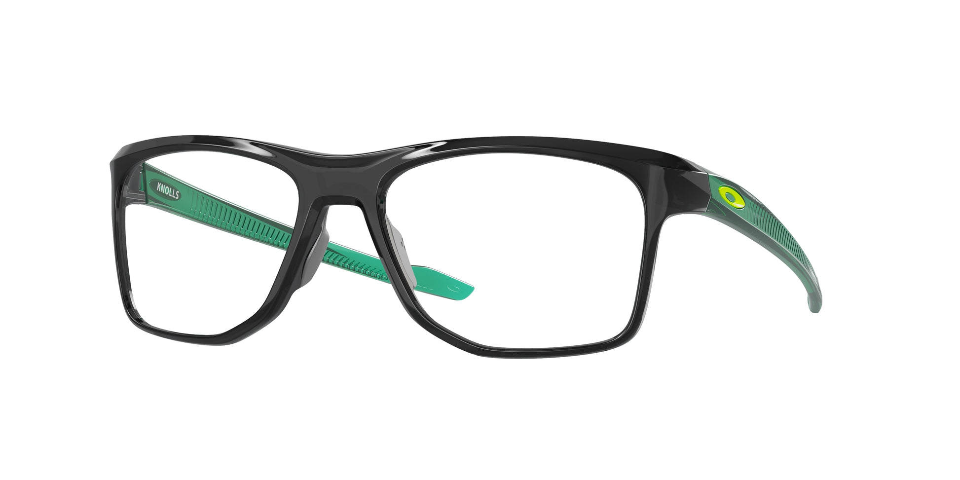 Oakley Optical KNOLLS OX8144 Rectangle Eyeglasses  814405-Polished Black Ink 57-143-18 - Color Map Black
