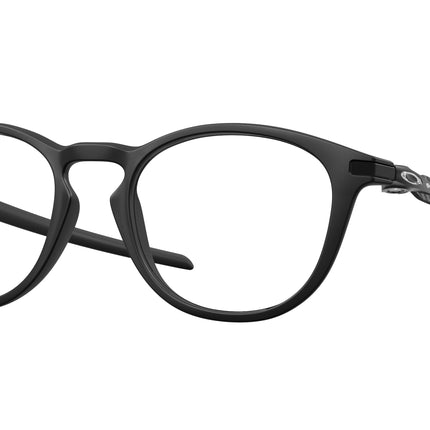 Oakley Optical PITCHMAN R CARBON A OX8149F Round Eyeglasses  814901-Satin Black 52-140-19 - Color Map Black
