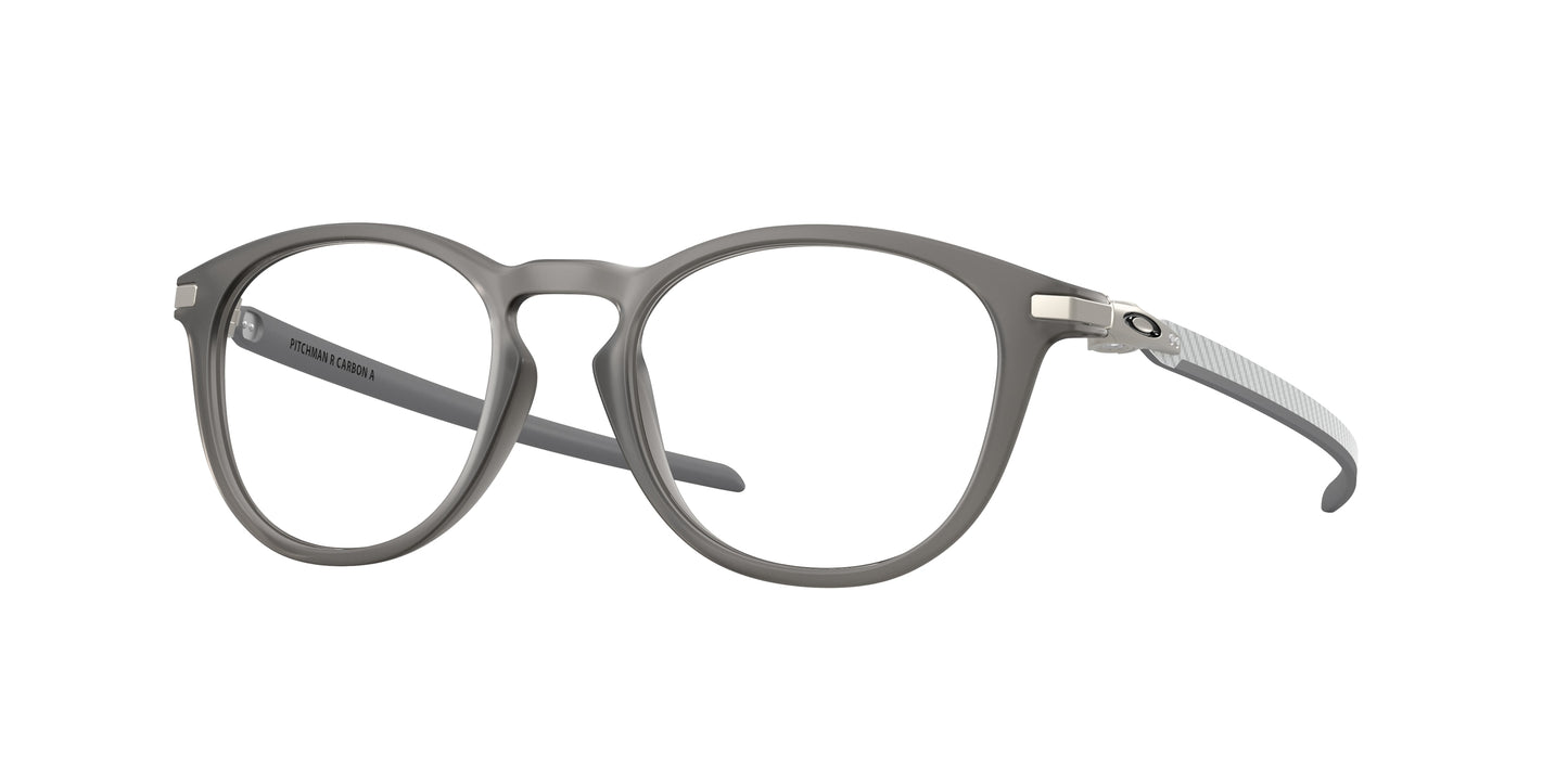Oakley Optical PITCHMAN R CARBON A OX8149F Round Eyeglasses  814902-Satin Grey Smoke 52-140-19 - Color Map Grey