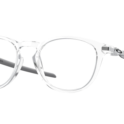 Oakley Optical PITCHMAN R CARBON OX8149 Round Eyeglasses  814903-Polished Clear 50-138-19 - Color Map Transparent
