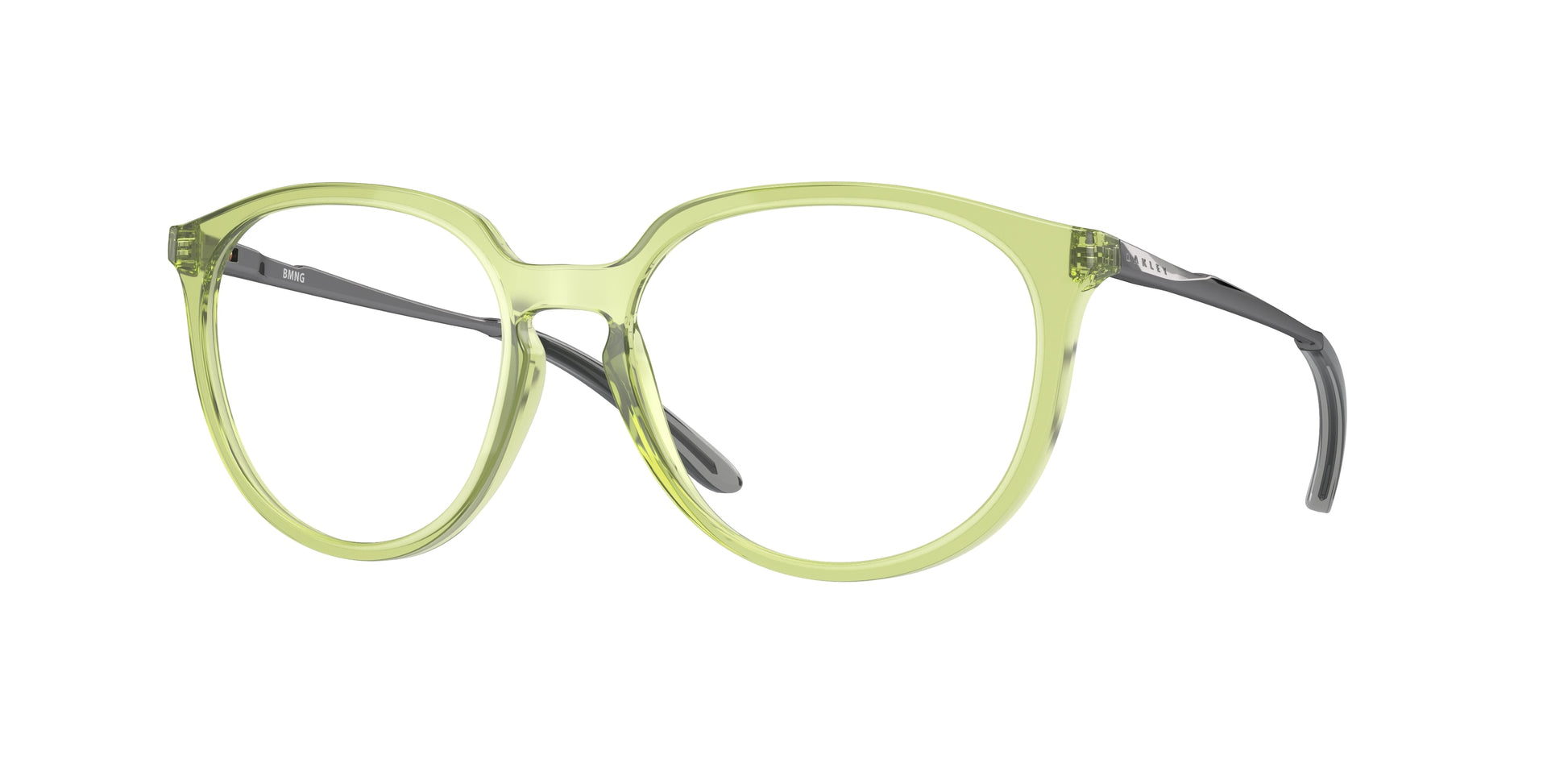 Oakley Optical BMNG OX8150 Round Eyeglasses  815006-Polished Transparent Fern 55-141-17 - Color Map Green