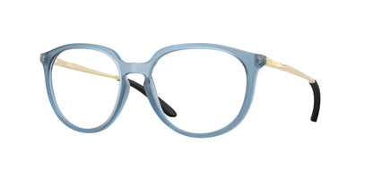 Oakley Optical BMNG OX8150 Round Eyeglasses  815010-Matte Transparent Abyss 55-141-17 - Color Map Blue