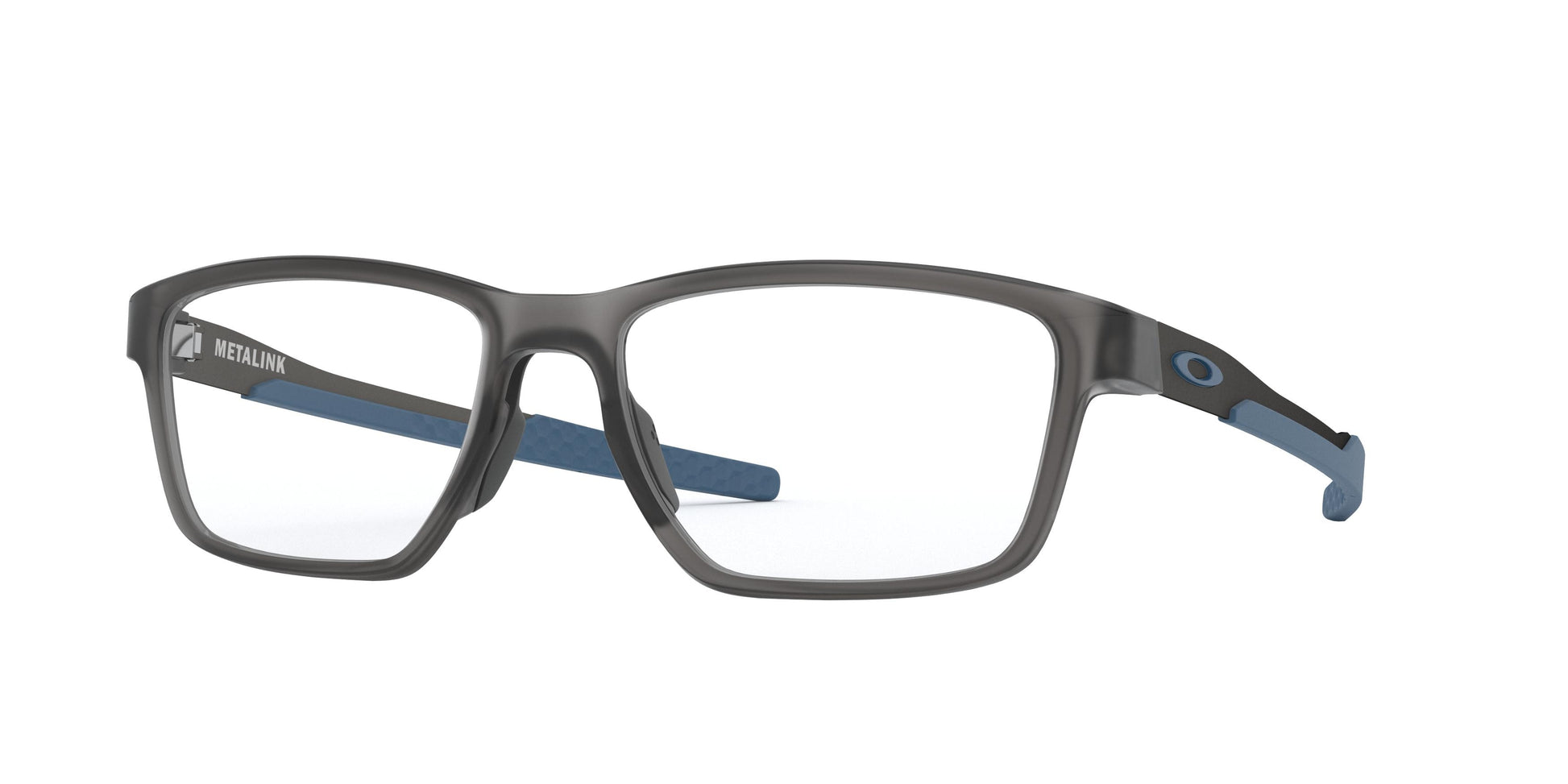 Oakley Optical METALINK OX8153 Rectangle Eyeglasses  815307-Satin Grey Smoke 55-136-17 - Color Map Grey