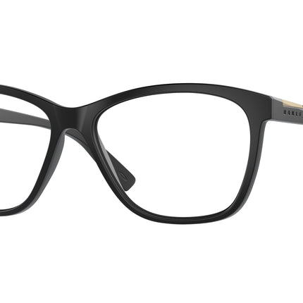 Oakley Optical ALIAS OX8155 Round Eyeglasses  815507-Satin Black 53-139-15 - Color Map Black