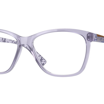 Oakley Optical ALIAS OX8155 Round Eyeglasses  815510-Polished Trans Lilac 55-139-15 - Color Map Violet