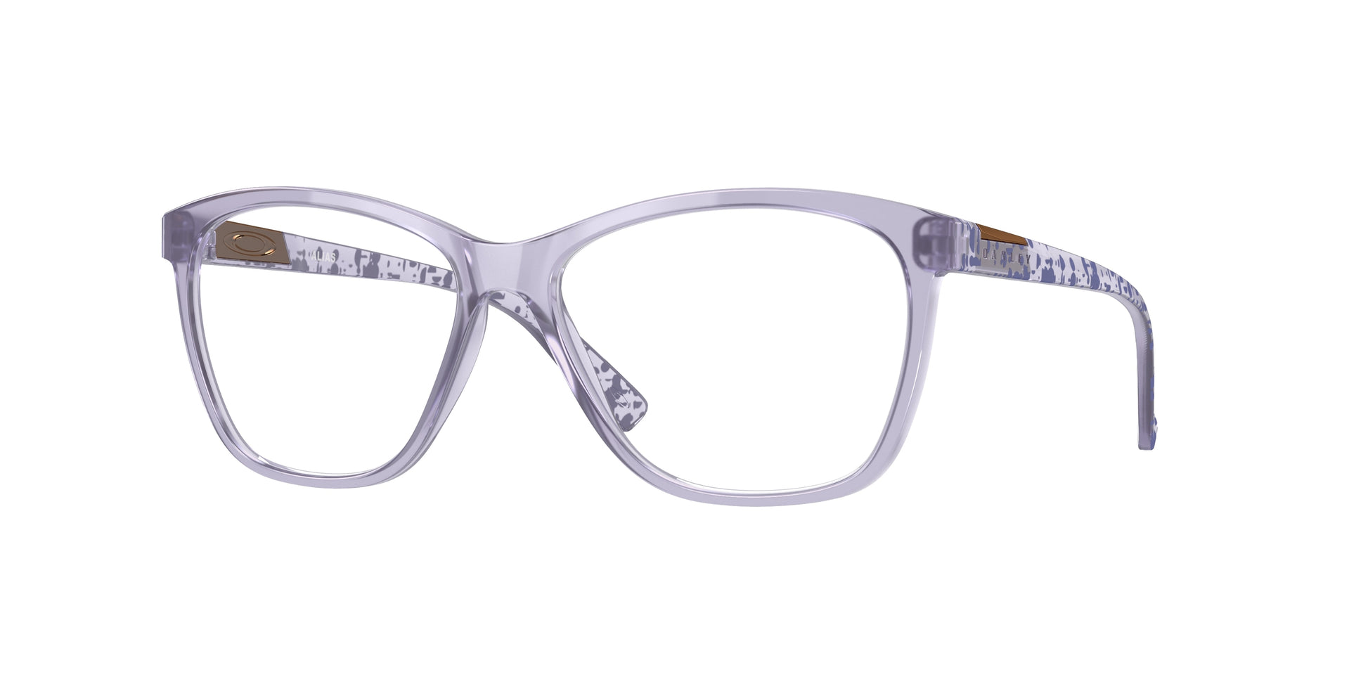 Oakley Optical ALIAS OX8155 Round Eyeglasses  815510-Polished Trans Lilac 55-139-15 - Color Map Violet