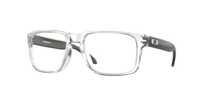 Oakley Optical HOLBROOK RX OX8156 Square Eyeglasses  815603-Polished Clear 56-137-18 - Color Map Transparent