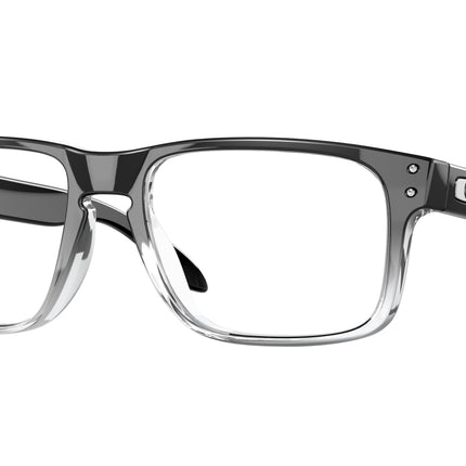 Oakley Optical HOLBROOK RX OX8156 Square Eyeglasses  815606-Polished Black Clear Fade 56-137-18 - Color Map Black