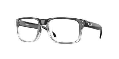 Oakley Optical HOLBROOK RX OX8156 Square Eyeglasses  815606-Polished Black Clear Fade 56-137-18 - Color Map Black