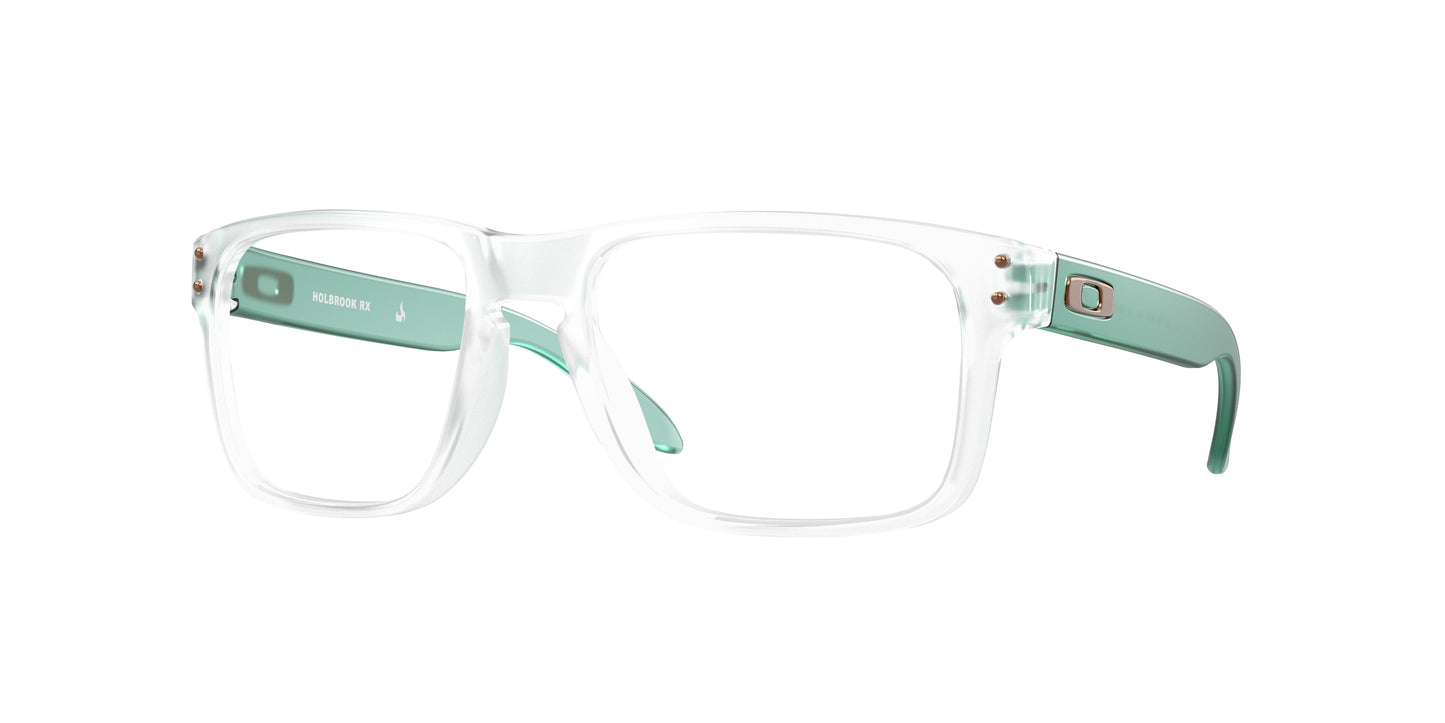 Oakley Optical HOLBROOK RX OX8156 Square Eyeglasses  815616-Matte Clear 56-137-18 - Color Map Transparent