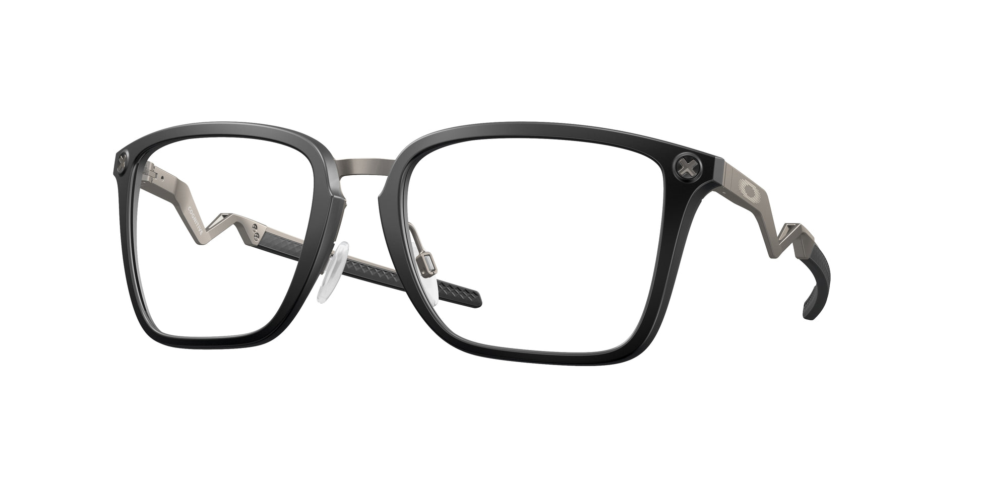 Oakley Optical COGNITIVE OX8162 Rectangle Eyeglasses  816201-Satin Black 56-132-19 - Color Map Black