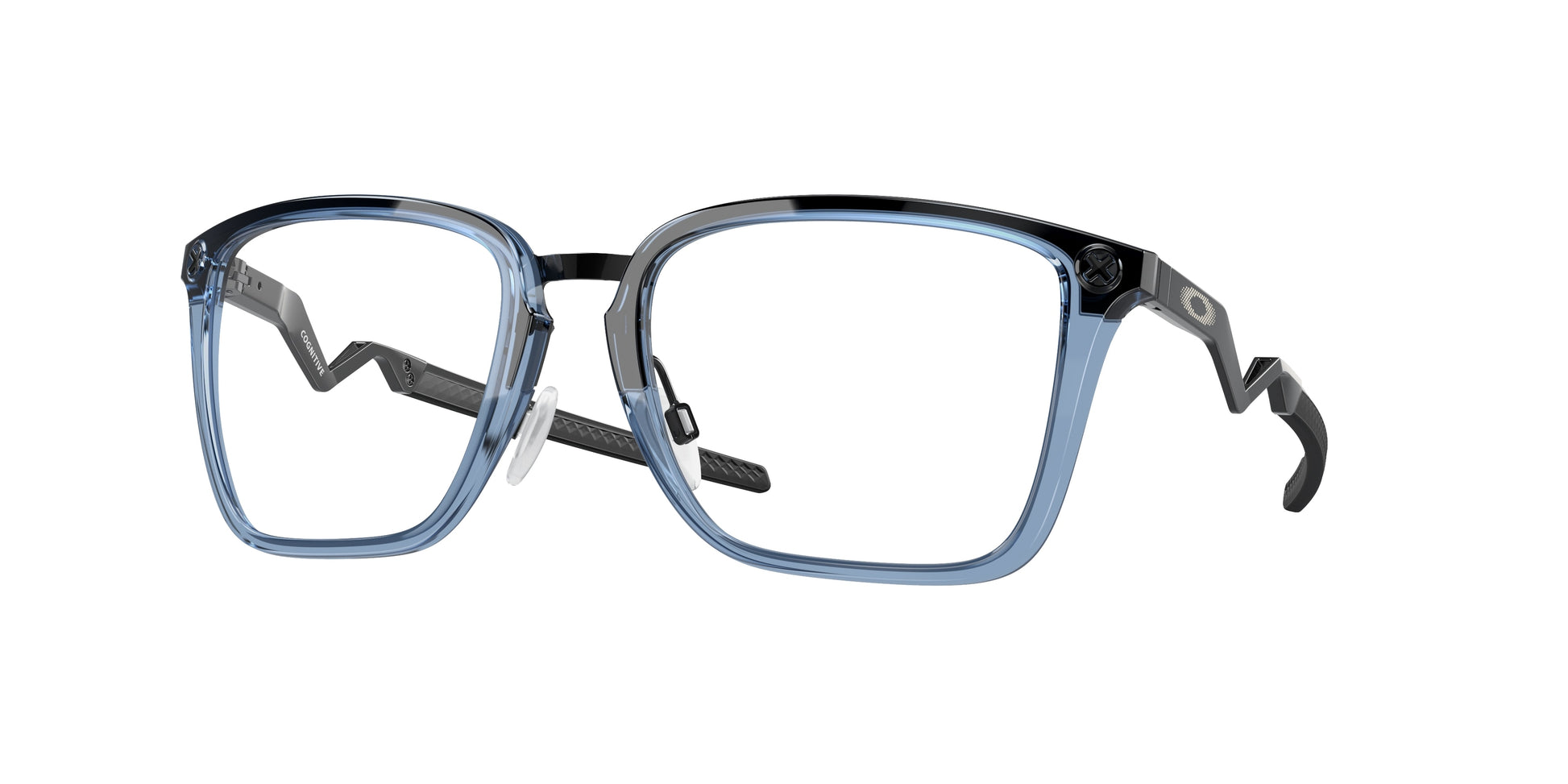 Oakley Optical COGNITIVE OX8162 Rectangle Eyeglasses  816203-Transparent Blue 56-132-19 - Color Map Blue