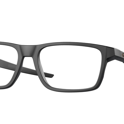 Oakley Optical PORT BOW OX8164 Rectangle Eyeglasses  816401-Satin Black 57-141-17 - Color Map Black