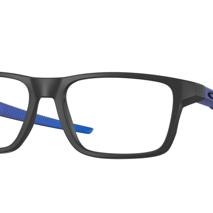 Oakley Optical PORT BOW OX8164 Rectangle Eyeglasses  816408-Satin Black 57-141-17 - Color Map Black