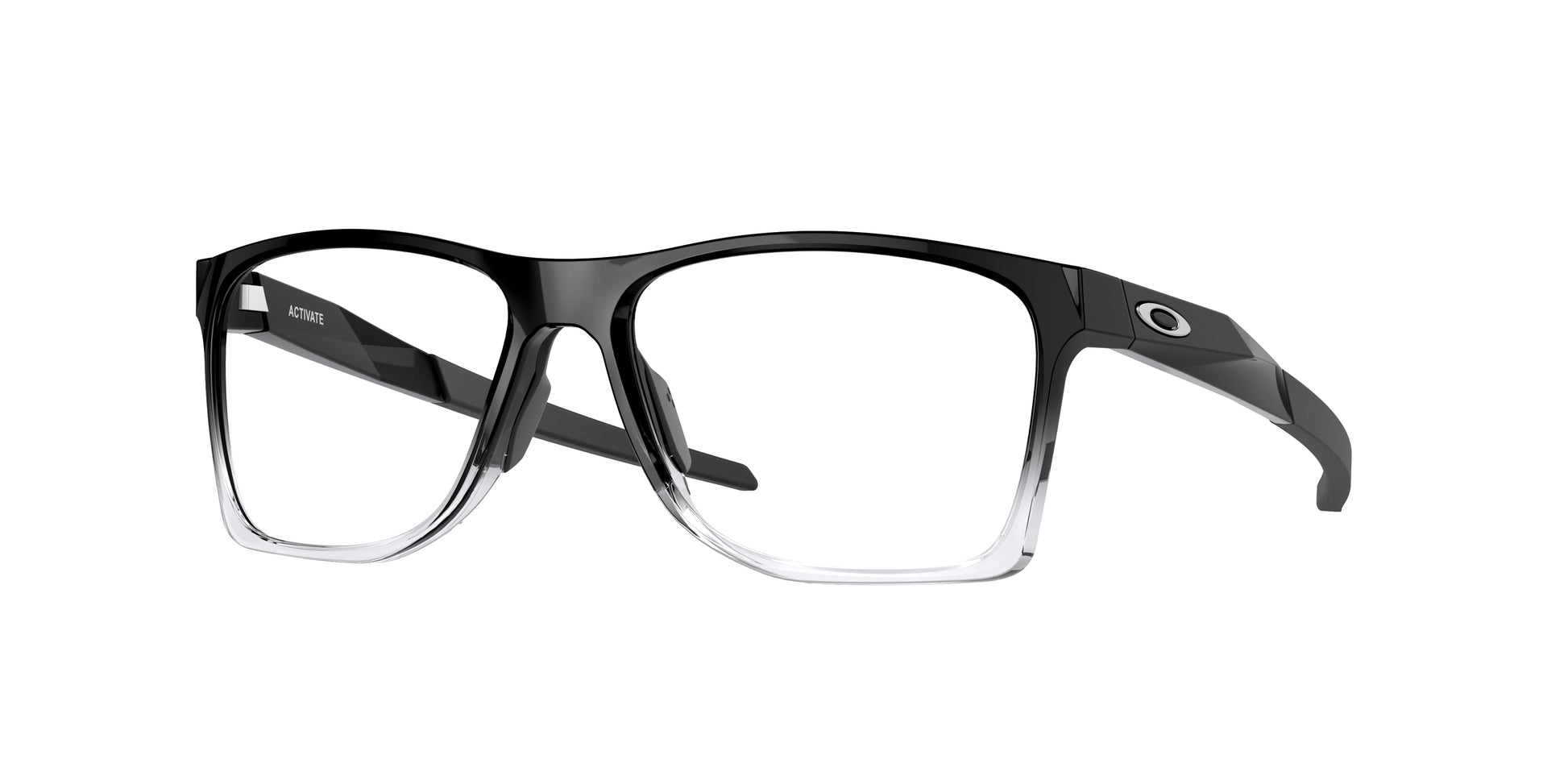 Oakley Optical ACTIVATE OX8173 Square Eyeglasses  817304-Polished Black Fade 55-141-16 - Color Map Black