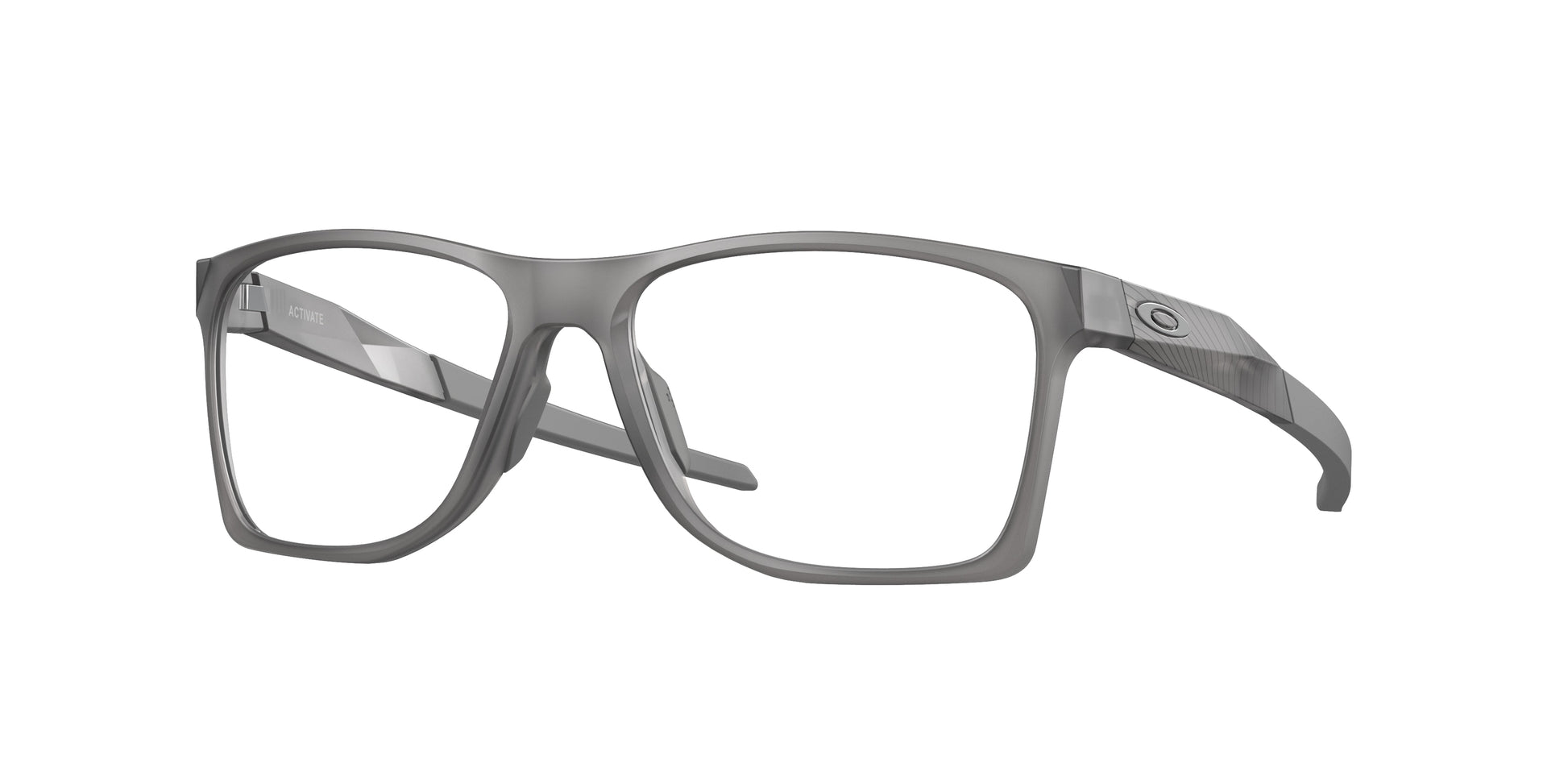Oakley Optical ACTIVATE OX8173 Square Eyeglasses  817311-Satin Grey Smoke 55-141-16 - Color Map Grey