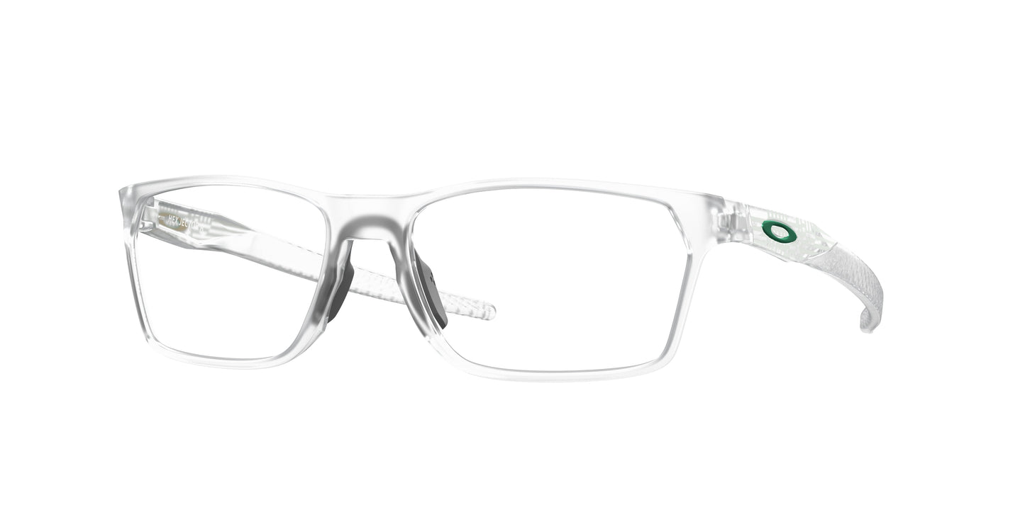 Oakley Optical HEX JECTOR (A) OX8174F Rectangle Eyeglasses  817407-Matte Clear 56-143-16 - Color Map Transparent