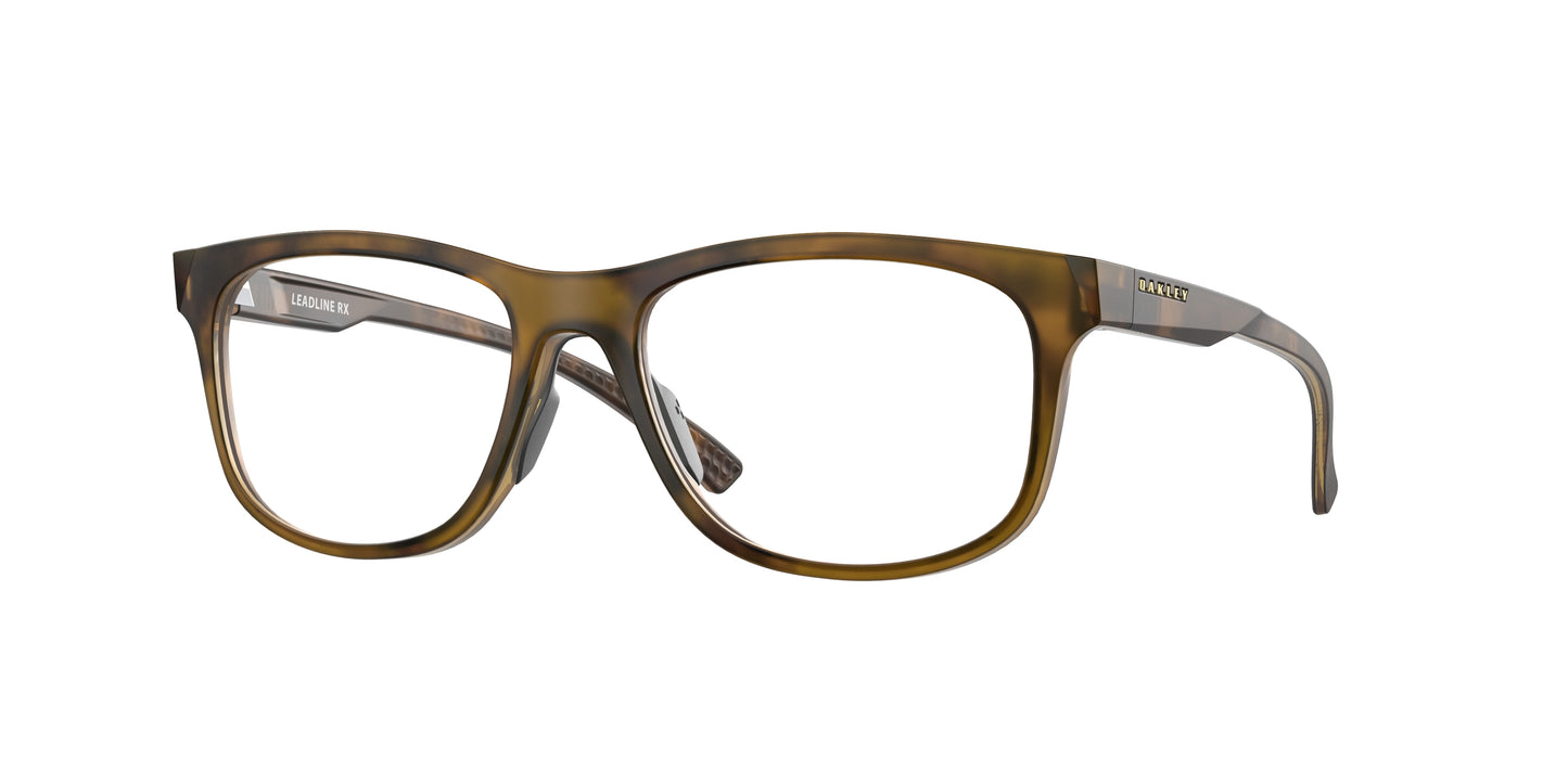 Oakley Optical LEADLINE RX OX8175 Square Eyeglasses  817502-Satin Brown Tortoise 54-139-17 - Color Map Brown