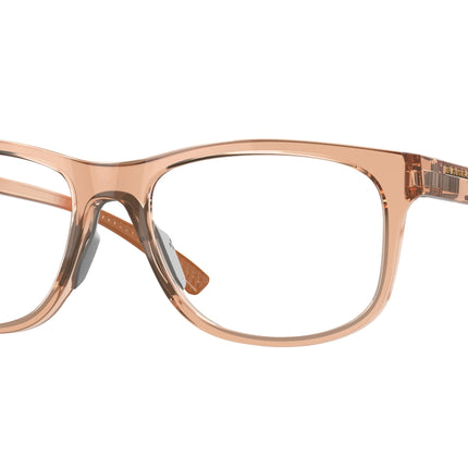 Oakley Optical LEADLINE RX OX8175 Square Eyeglasses  817508-Polished Transparent Sepia 54-139-17 - Color Map Orange