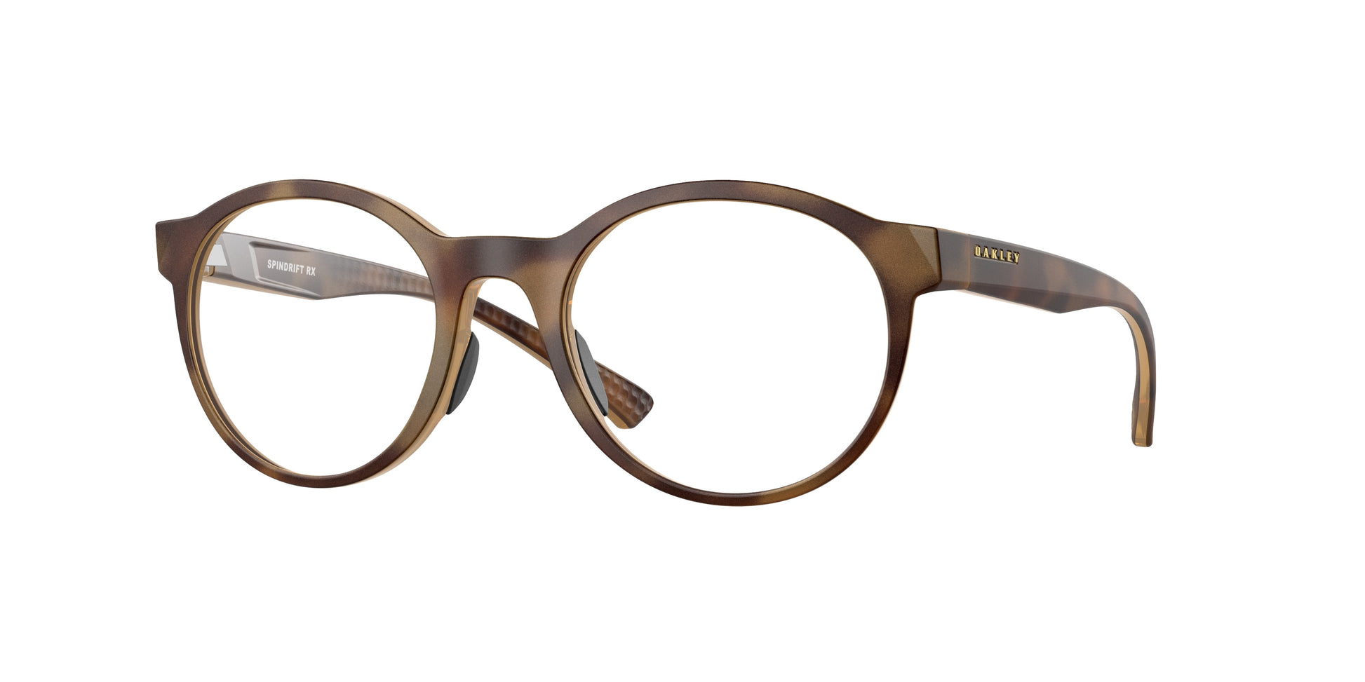 Oakley Optical SPINDRIFT RX OX8176 Round Eyeglasses  817602-Satin Brown Tortoise 51-139-20 - Color Map Brown