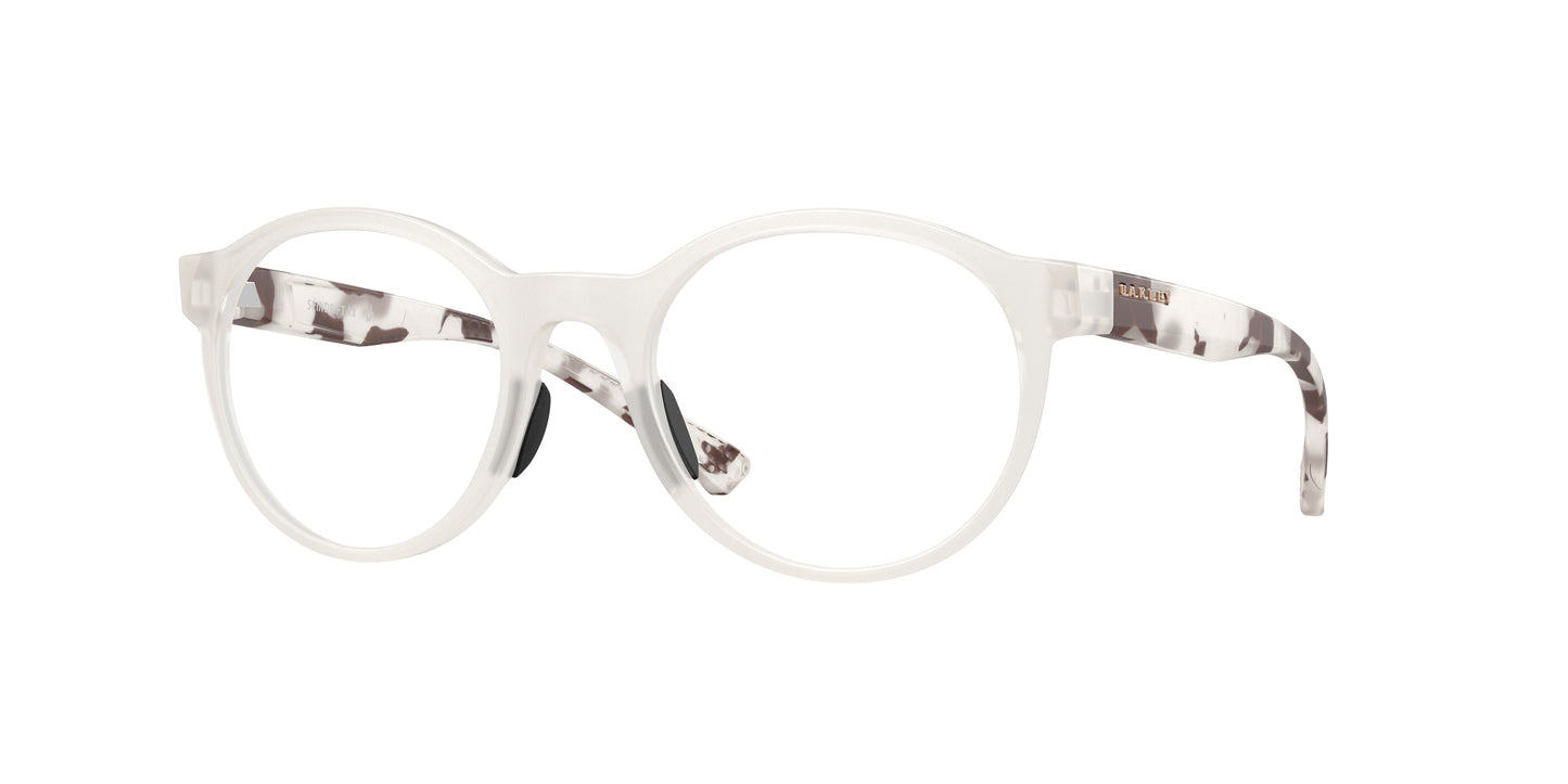 Oakley Optical SPINDRIFT RX OX8176 Round Eyeglasses  817611-Matte Transparent Opaline 51-139-20 - Color Map Multicolor