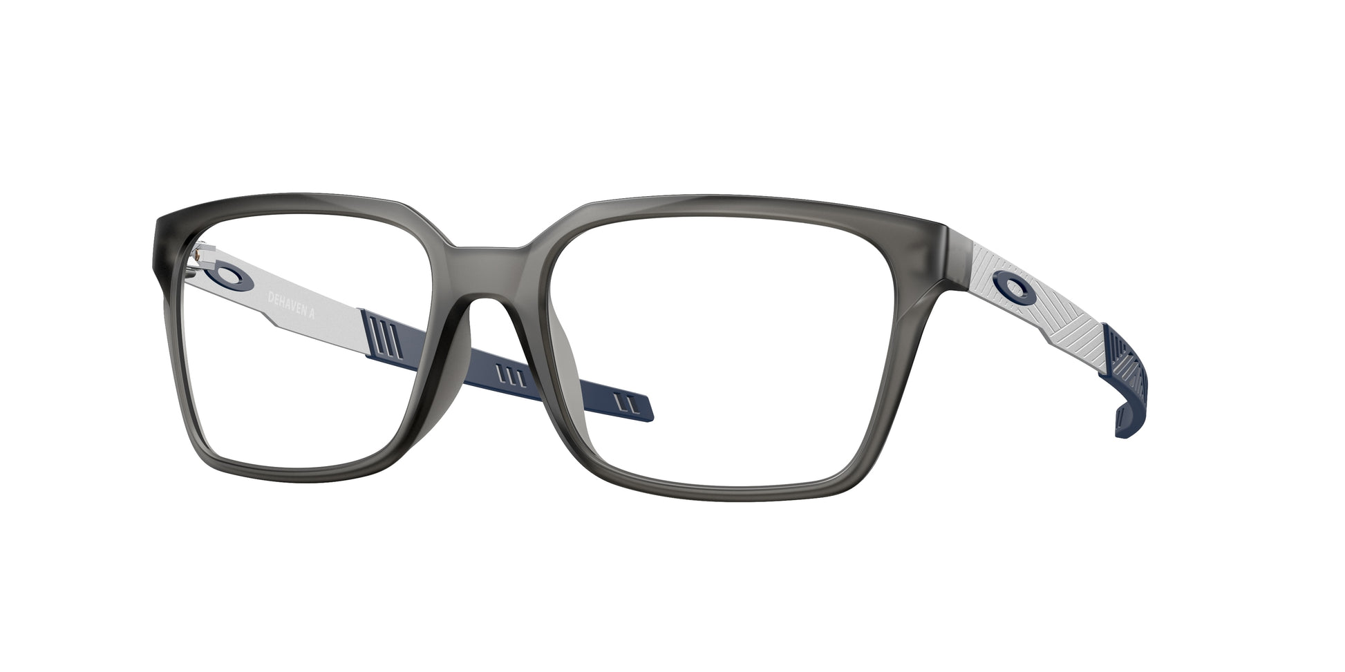 Oakley Optical DEHAVEN A OX8180F Rectangle Eyeglasses  818002-Satin Grey Smoke 55-136-18 - Color Map Grey