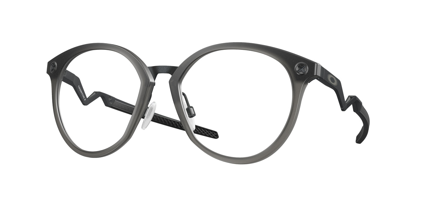 Oakley Optical COGNITIVE R OX8181 Round Eyeglasses  818102-Satin Grey Smoke 55-137-18 - Color Map Grey