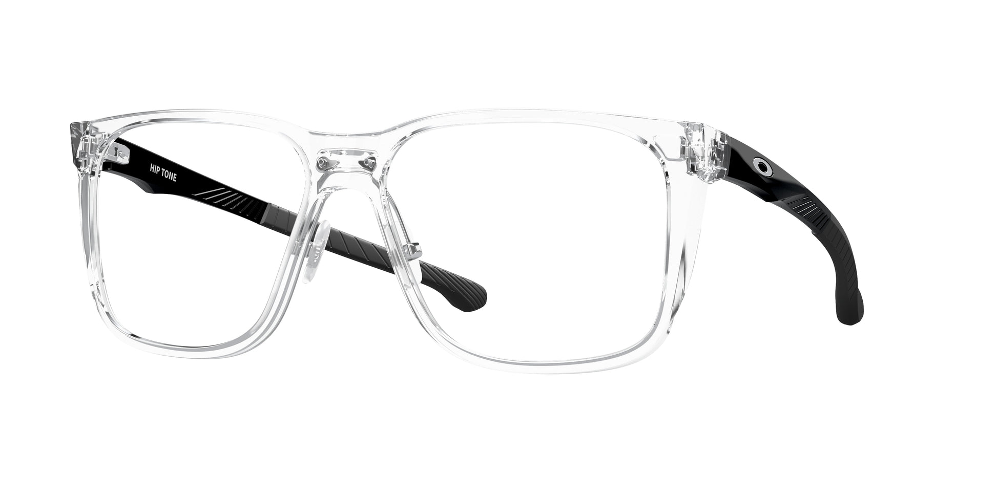 Oakley Optical HIP TONE OX8182 Square Eyeglasses  818203-Polished Clear 60-155-16 - Color Map Transparent