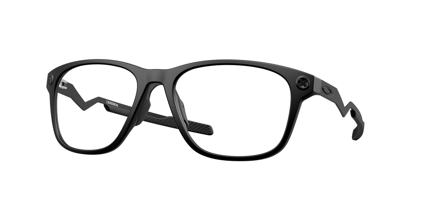 Oakley Optical CEREBRAL OX8187 Rectangle Eyeglasses  818701-Satin Black 57-130-18 - Color Map Black