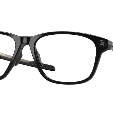 Oakley Optical CEREBRAL OX8187 Rectangle Eyeglasses  818705-Polished Black 57-130-18 - Color Map Black