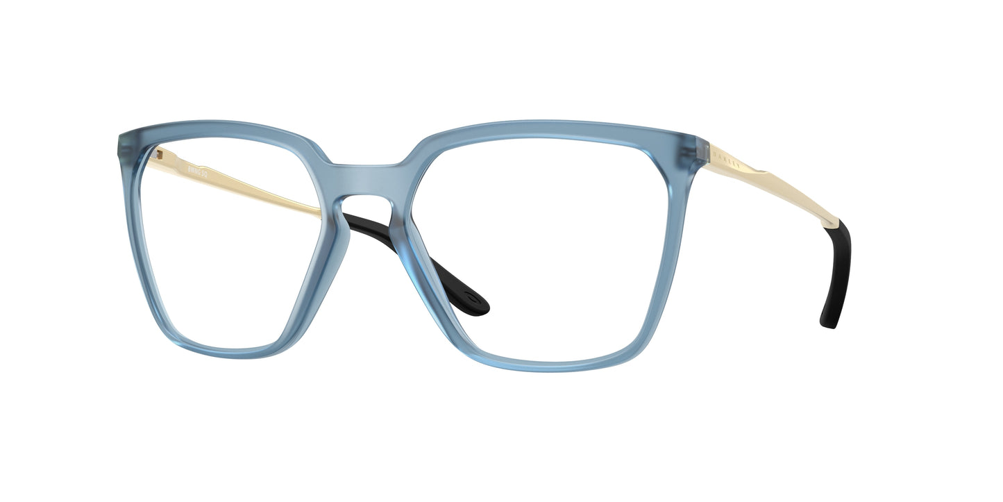 Oakley Optical BMNG SQ OX8189 Square Eyeglasses  818907-Matte Transparent Abyss 55-141-18 - Color Map Blue