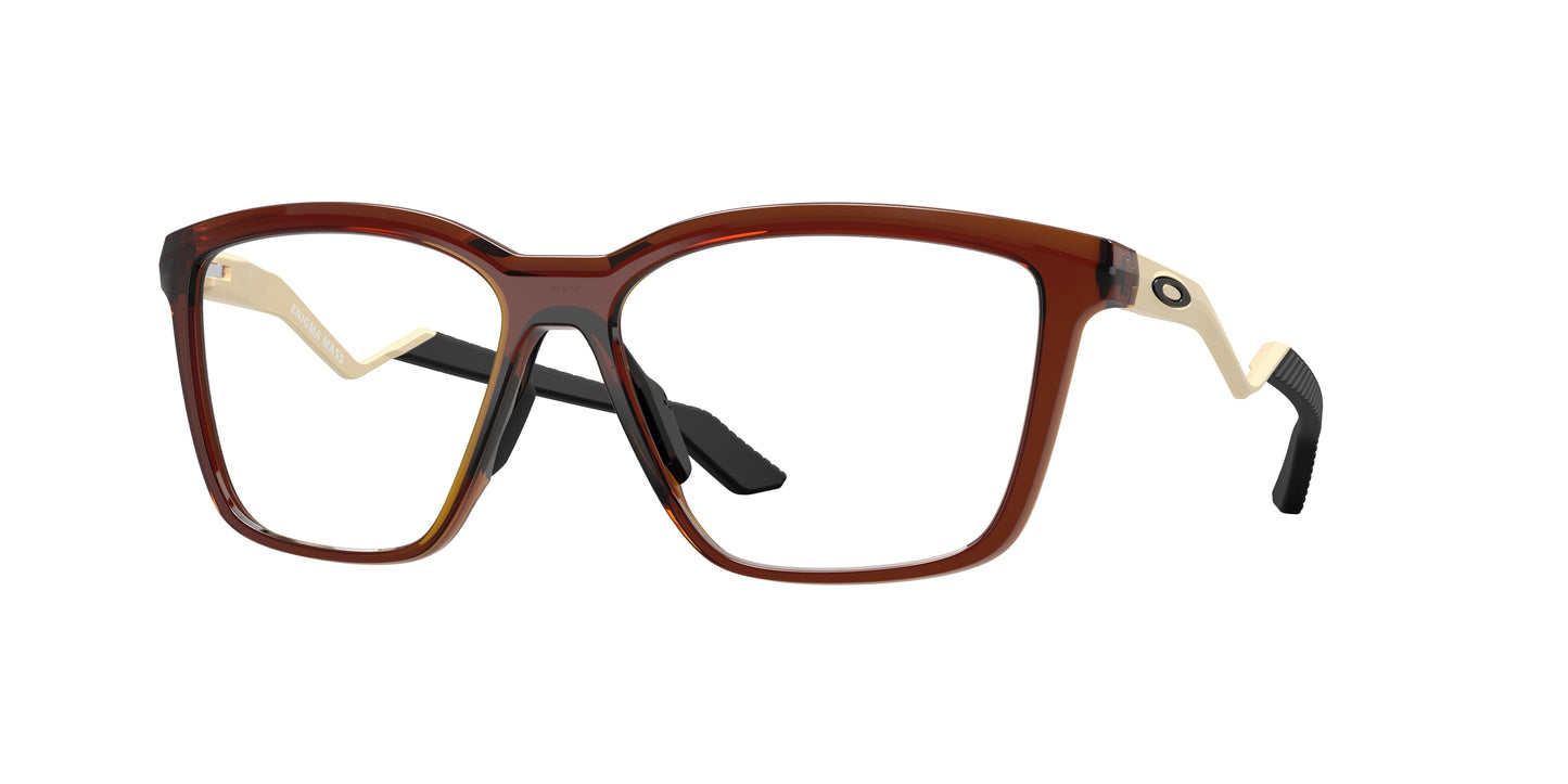 Oakley Optical ENIGMA MASS OX8191 Square Eyeglasses  819106-Dark Amber 57-141-15 - Color Map Brown