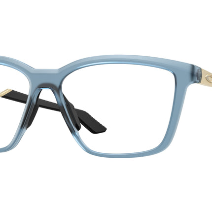 Oakley Optical ENIGMA MASS OX8191 Square Eyeglasses  819107-Matte Transparent Abyss 57-141-15 - Color Map Blue