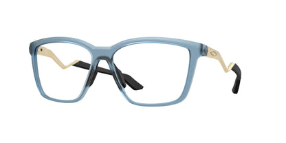 Oakley Optical ENIGMA MASS OX8191 Square Eyeglasses  819107-Matte Transparent Abyss 57-141-15 - Color Map Blue