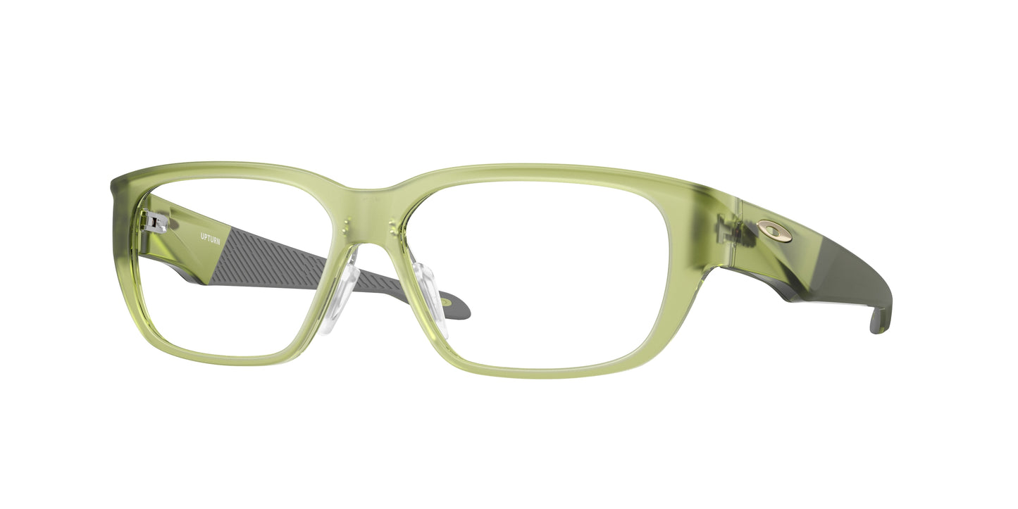 Oakley Optical UPTURN OX8192D Rectangle Eyeglasses  819203-Matte Transparent Fern 56-136-14 - Color Map Green