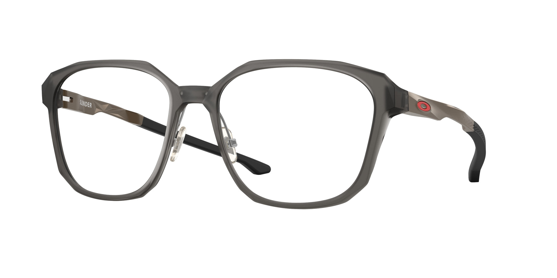 Oakley Optical SLENDER OX8193 Square Eyeglasses  819302-Satin Grey Smoke 59-146-18 - Color Map Grey