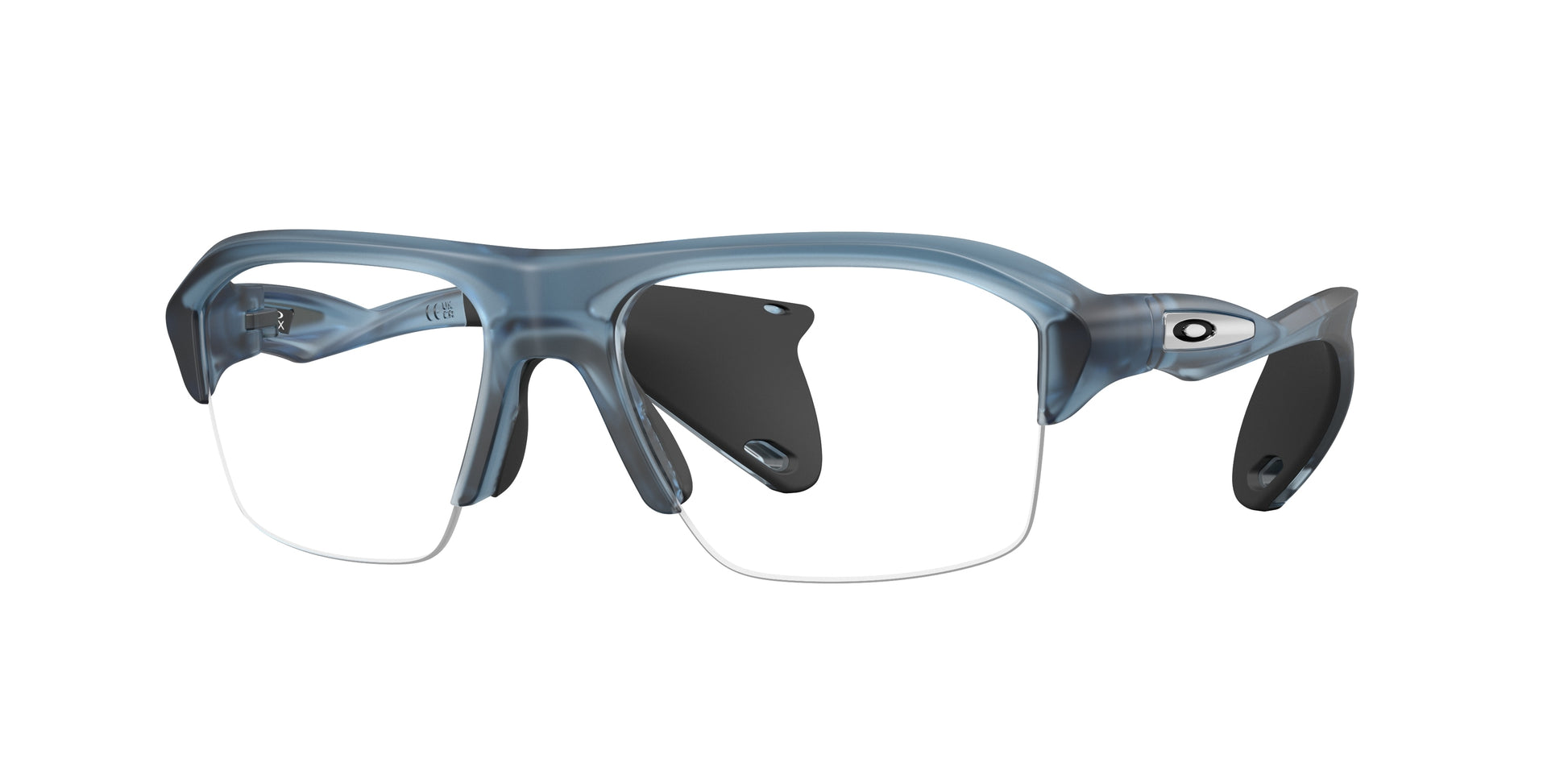 Oakley Optical STUNT GLIDER OX8198 Rectangle Eyeglasses  819804-Matte Transparent Abyss 62-137-11 - Color Map Blue