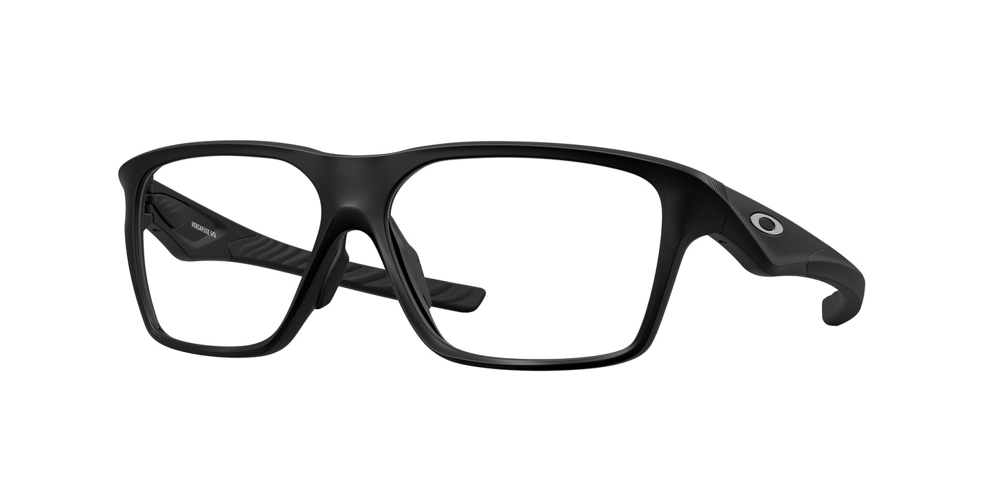 Oakley Optical VERSAFUSE SQ OX8201 Rectangle Eyeglasses  820101-Satin Black 58-142-13 - Color Map Black
