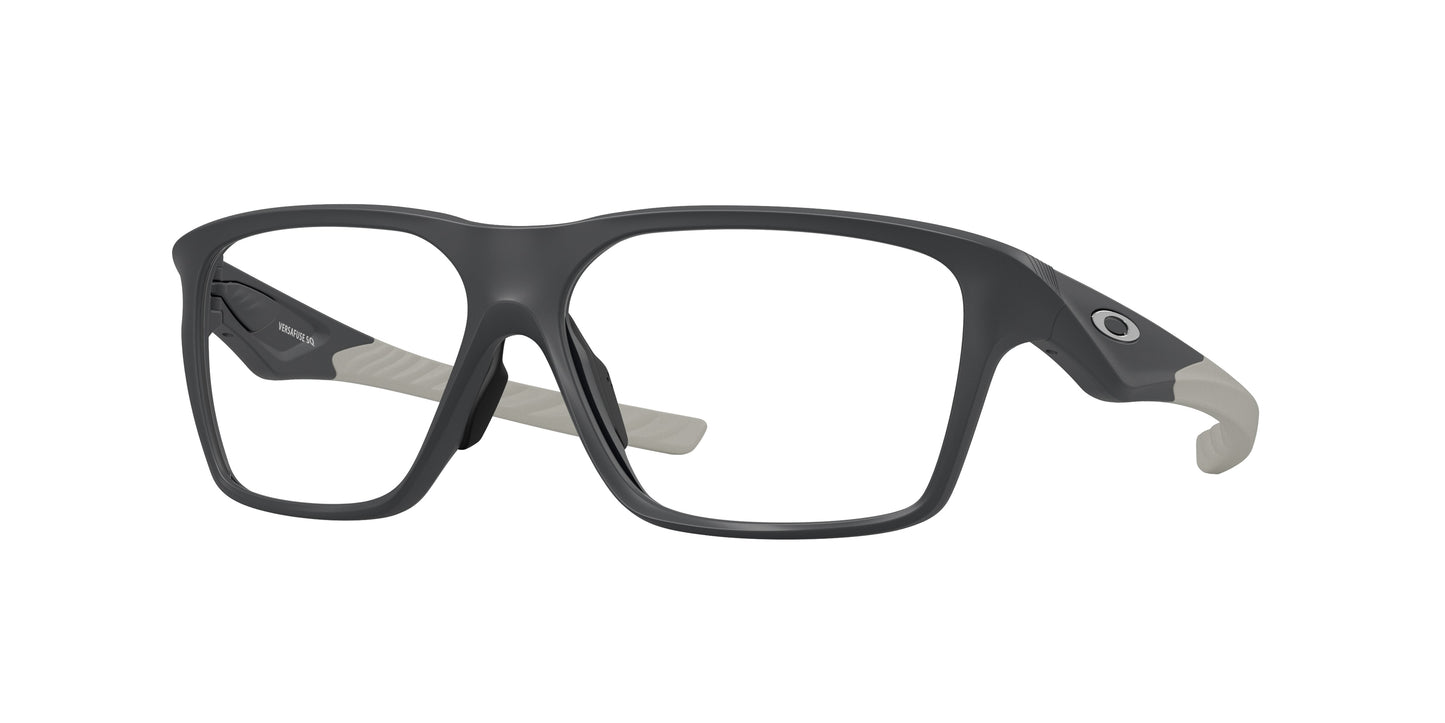 Oakley Optical VERSAFUSE SQ OX8201 Rectangle Eyeglasses  820104-Matte Carbon 58-142-13 - Color Map Grey