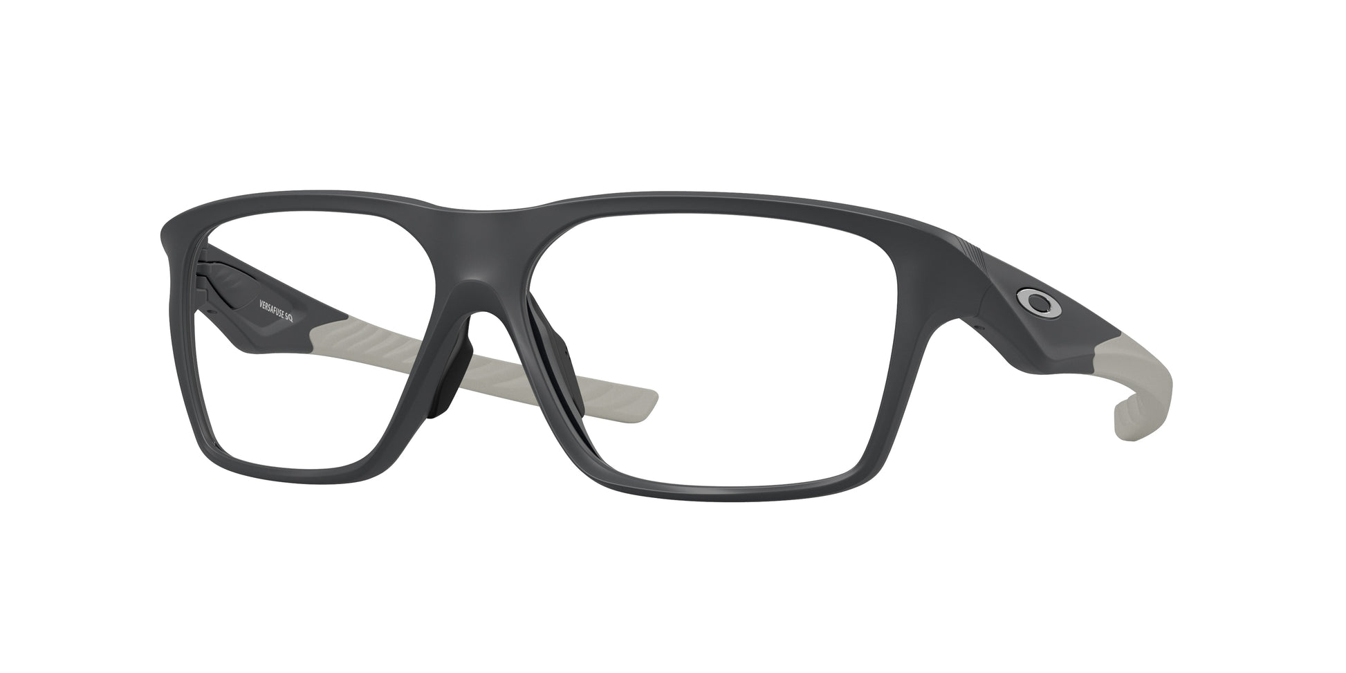 Oakley Optical VERSAFUSE SQ OX8201 Rectangle Eyeglasses  820104-Matte Carbon 58-142-13 - Color Map Grey